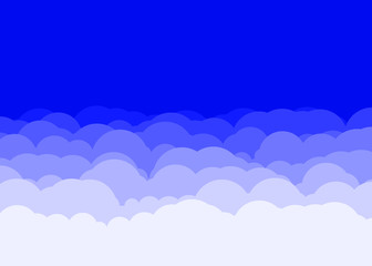 Abstract Color Clouds Sky Generative Art background illustration