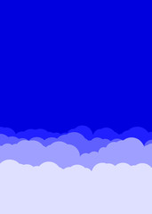 Abstract Color Clouds Sky Generative Art background illustration