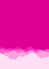 Abstract Color Clouds Sky Generative Art background illustration