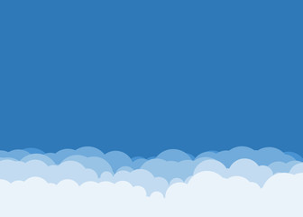 Abstract Color Clouds Sky Generative Art background illustration