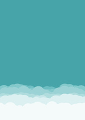 Abstract Color Clouds Sky Generative Art background illustration