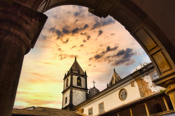 Salvadorian Church at Sunset 