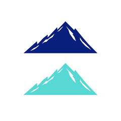 DESIGN MOUNTAINS BLUE ICONS ON WHITE