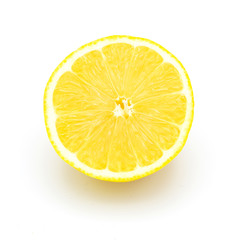 Half a lemon isolated on a white background