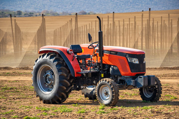 tractor at the greenhouse © poco_bw