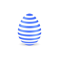 Isolated colorful easter egg with geometric ornament on a white background 2.