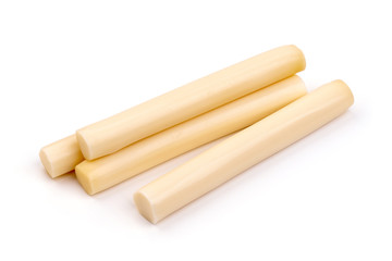 String cheese, isolated on white background