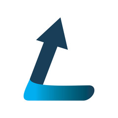 letter l blue arrow logo design