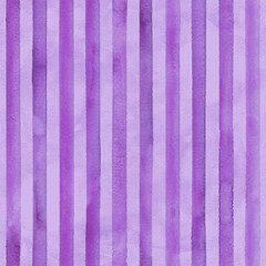 Watercolor purple lilac stripes background. Striped seamless pattern