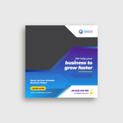 Obraz premium Corporate web banner or flyer social media post template
