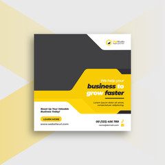 Corporate web banner or flyer social media post template