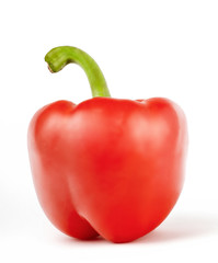 Red pepper isolated on white background.