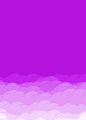 Abstract Color Clouds Sky Generative Art background illustration