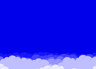 Abstract Color Clouds Sky Generative Art background illustration
