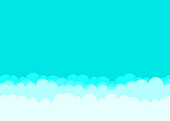 Abstract Color Clouds Sky Generative Art background illustration