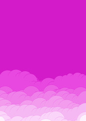 Abstract Color Clouds Sky Generative Art background illustration