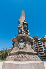 Obraz premium Rius i Taulet monument located at Barcelona, Spain