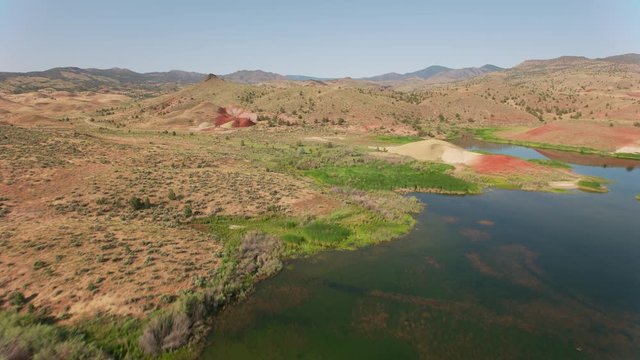 Aerial view of the Painted Hills