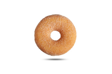  donut sprinkled with sugar isolated on white background