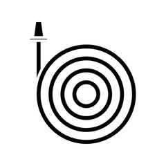 Hose black icon, concept illustration, vector flat symbol, glyph sign.