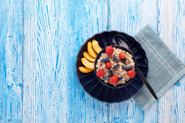 Oatmeal porridge. Healthy breakfast
