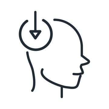 Alzheimers Disease Neurological Brain Damaged Line Style Icon