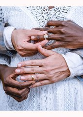 hands of bride and groom