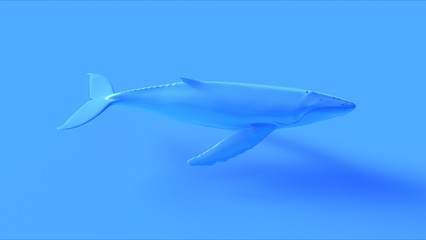 Blue Humpback Whale 3d illustration 3d render	