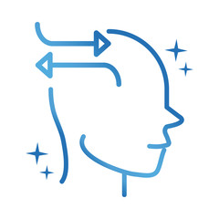 alzheimers disease neurological brain confused gradient line icon