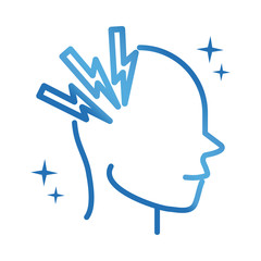 alzheimers disease neurological brain forget disorder gradient line icon