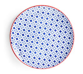 Empty plate on white background