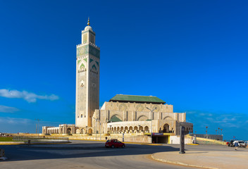 the modern Hassan the second mosque in Casablanca, Morocco