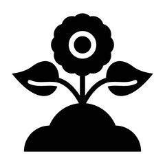 Plant icon in flat style.