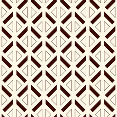 Linear style geometric seamless pattern. Minimal geo suface print. Repeated triangles, geometrical shapes background