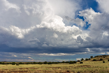 Towering cumulonimbus clouds