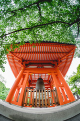 Sanjūsangen-dō Buddhist temple gazebo and bell, Kyoto