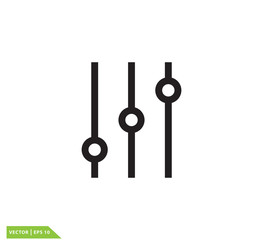 Sound equalizer icon vector logo design illustration