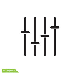 Sound equalizer icon vector logo design illustration