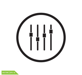 Sound equalizer icon vector logo design illustration
