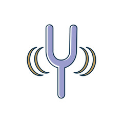 tuning fork melody sound music line and fill style