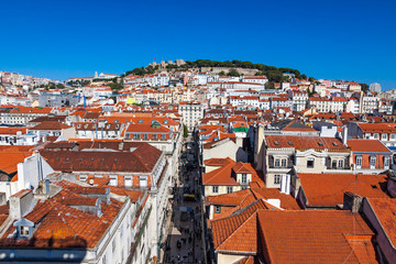 Obraz premium Aerial view of Lisbon old town, Portugal