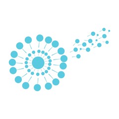 dandelion flower illustration logo vector design