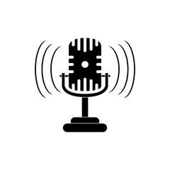 microphone sound noise melody music silhouette style icon