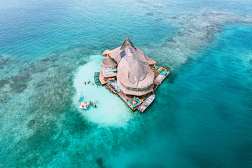 Casa en el Agua, house on water in San Bernardo Islands, on Colombia's Caribbean Coast © pierrick