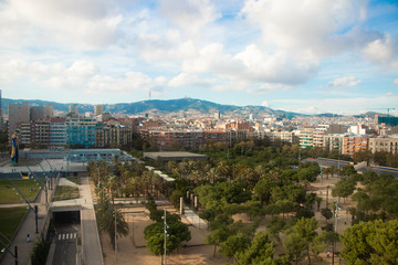 Fototapeta premium panoramic view of barcelona spain