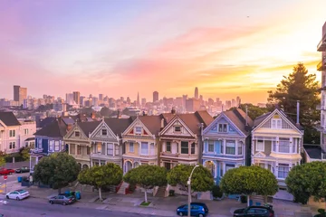 Fotobehang San Francisco Painted Ladies houses © blvdone