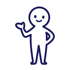 人物　人間　シンプル　デフォルメ　どうぞ