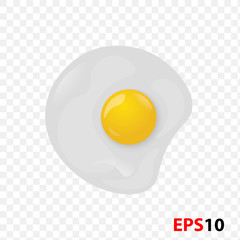Chicken egg realistic illustration