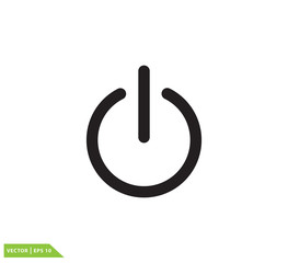 Power on off icon vector logo template