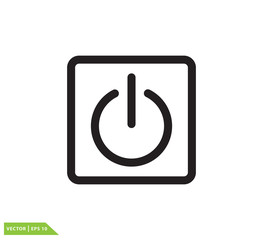 Power on off icon vector logo template